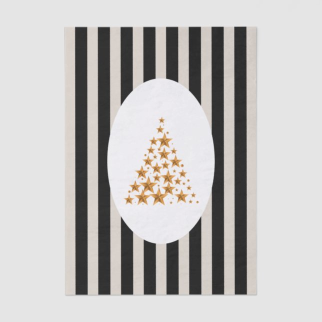 Papel De Seda Mid century christmas tree with Golden star (Frente )