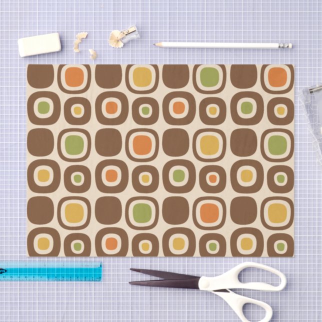 Papel De Seda Mid Century Modern Garden Path Pattern (Arte )