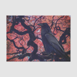 Papel De Seda Mídia de Árvore Mapeadora Japonesa e Ravena Negra