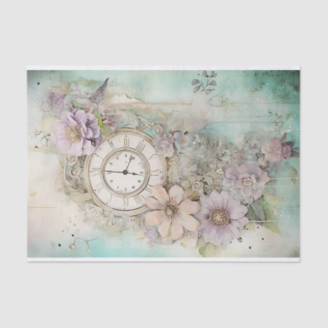 Papel De Seda Mídia e relógio mistos (Frente )
