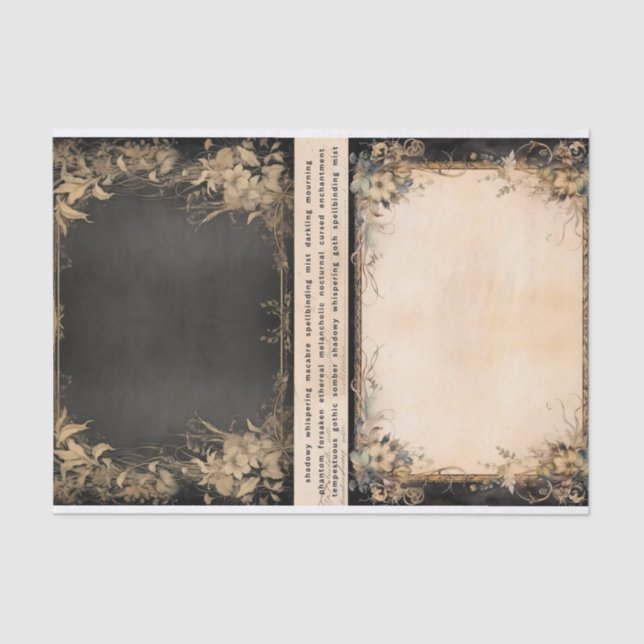 Papel De Seda Mídia mista artista Lixo Diário Escuro (Frente )