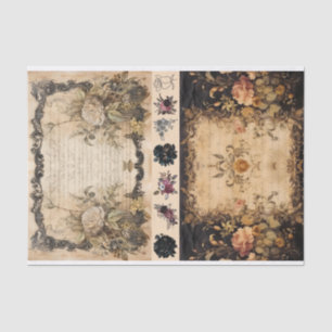 Papel De Seda Mídia mista artista Lixo Diário Escuro