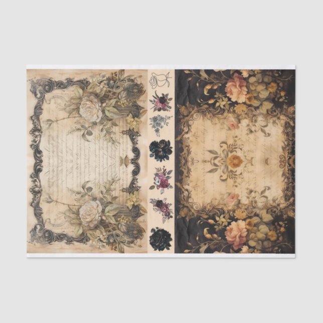 Papel De Seda Mídia mista artista Lixo Diário Escuro (Frente )