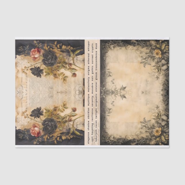 Papel De Seda Mídia mista artista Lixo Diário Escuro (Frente )