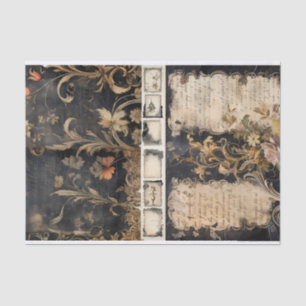 Papel De Seda Mídia mista artista Lixo Diário Escuro