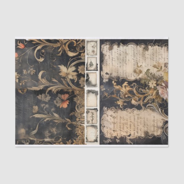 Papel De Seda Mídia mista artista Lixo Diário Escuro (Frente )