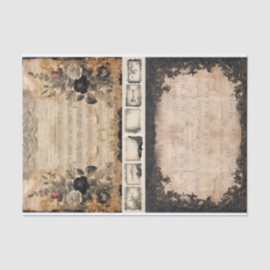 Papel De Seda Mídia mista artista Lixo Diário Escuro