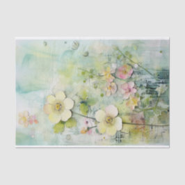 Papel De Seda Mídia mista em uma charmosa turquesa e limão