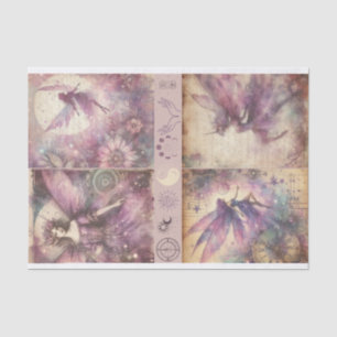 Papel De Seda Mídia mista Purpe Fairy Art Diário