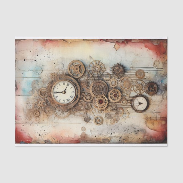 Papel De Seda Mídia mista Steampunk (Frente )