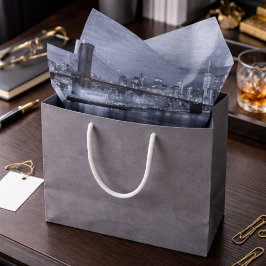 Papel De Seda Midnight Manhattan Skyline