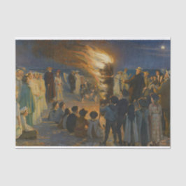 Papel De Seda MidSummer Eve Bonfire on Skagen Beach, P.S.Krøyer