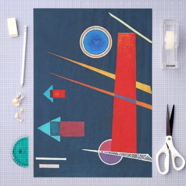 Papel De Seda Mighty Red -  Kandinsky Modern Art Decoupage  (Arte )