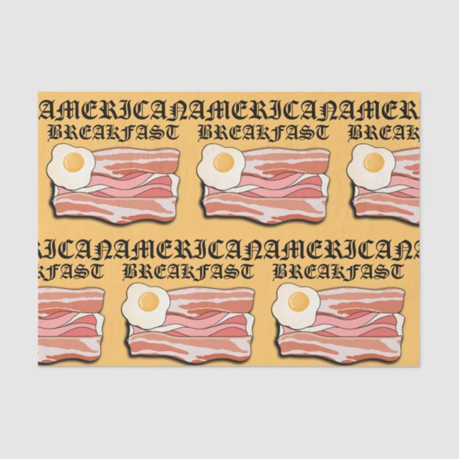 Papel De Seda Mikitiez american café da manhã bacon ovo july pic (Frente )