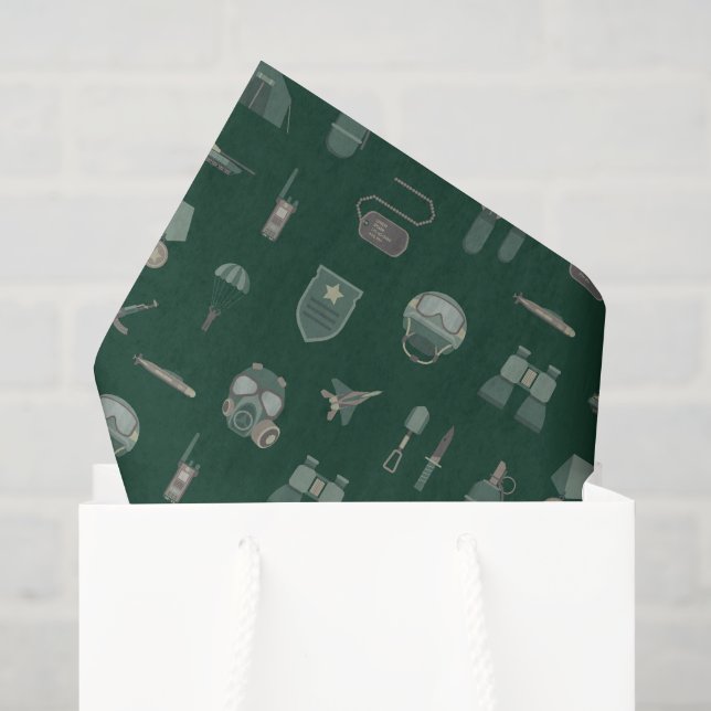 Papel de Seda Militar, Papel de Presente do Exérci (Sacola de presentes)