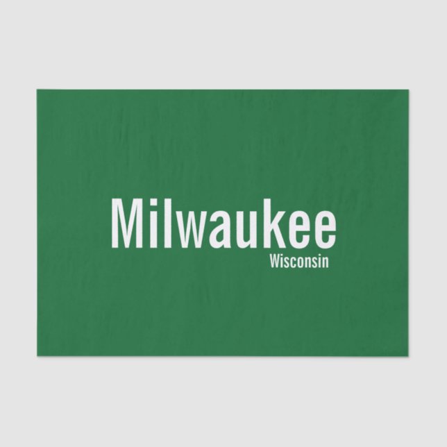 Papel De Seda Milwaukee, Wisconsin Tissue Paper (Frente )