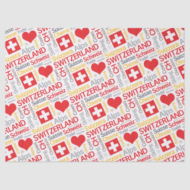 Papel De Seda Minhas Coisas Suiças Favoritas (Frente )