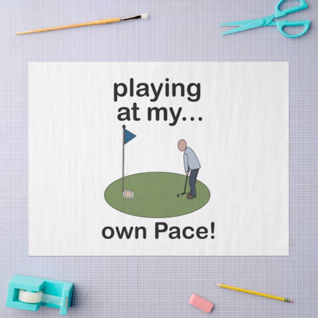 Papel De Seda Minigolfe Jogando Minigolfe No Meu Próprio Ritmo G (Arte )