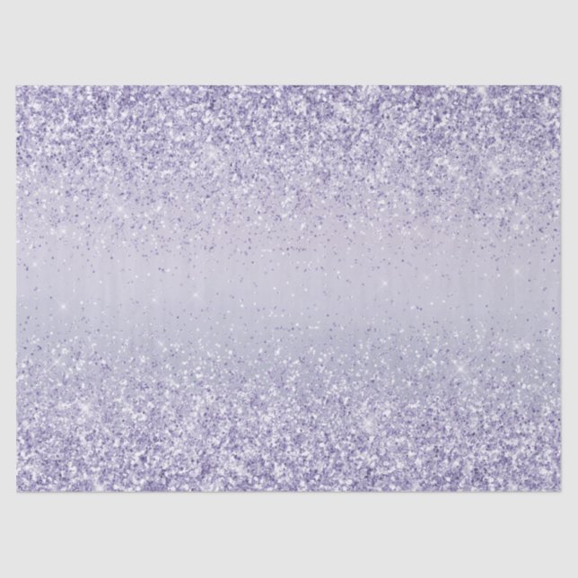 Papel De Seda Minigráfico de Brilho de Lavanda Roxo (Frente )