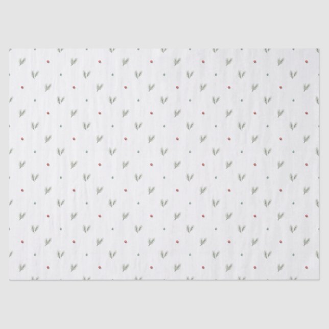 Papel De Seda Minimal Christmas Pattern, Scandinavian Pine (Frente )