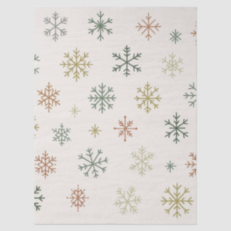 Papel De Seda Minimal Snowflakes Seamless Pattern