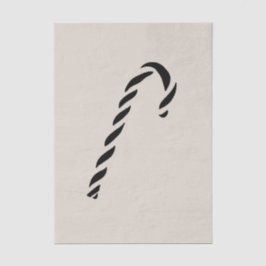Papel De Seda Minimalist Black Christmas Candy cane