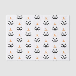 Papel De Seda Minimalist Scary Pumpkin