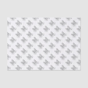 Papel De Seda Minimalista do Bulldog na moda