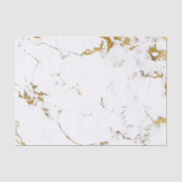 Papel De Seda Mínimo Elegante de Abstrato Dourada branca Marble