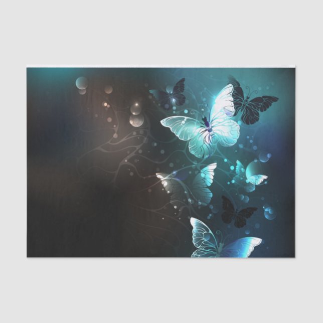 Papel De Seda Mint Night Butterflies (Frente )