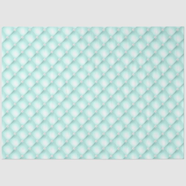 Papel De Seda Mint Pearls Tufados (Frente )