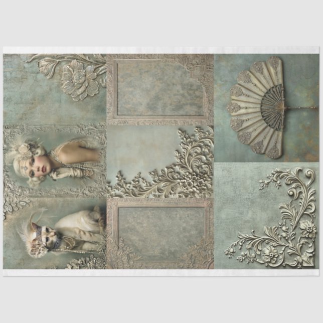 Papel De Seda Mint Sage Allure Roaring 20's Matching Collection (Frente )