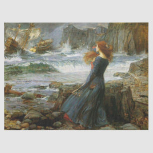 Papel De Seda Miranda - O Tempest de John William Waterhouse