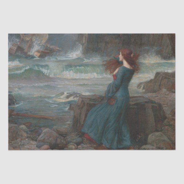 Papel De Seda Miranda (por John William Waterhouse) (Frente )