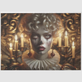 Papel De Seda Misteriosa Harlequin Woman Decoupage Paper