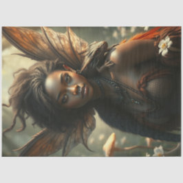 Papel De Seda Misterioso Dragão Gótico Fada