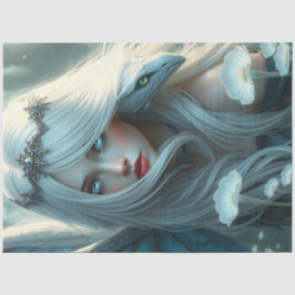 Papel De Seda Misterioso Dragão Gótico Fada