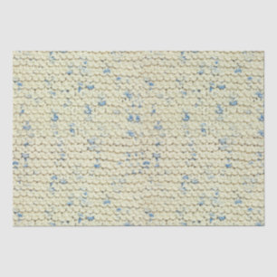Papel De Seda Mistura de lã azul/natural do teste padrão da