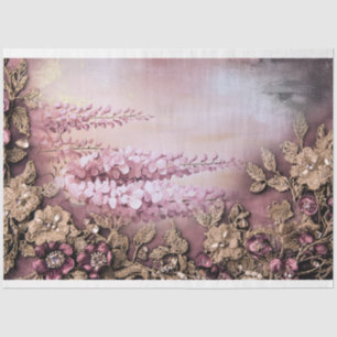 Papel De Seda Mistura de Mídia Romântica Flor de Wisteria