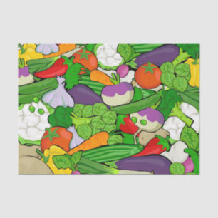 Papel De Seda Mistura saudável dos legumes frescos