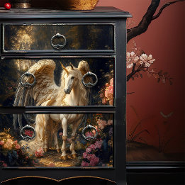 Papel De Seda Mitologia Grega de Pegasus, Ala Azul Vintage