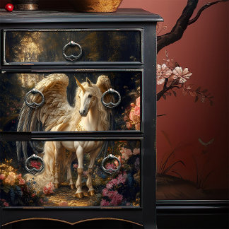 Papel De Seda Mitologia Grega de Pegasus, Ala Azul Vintage