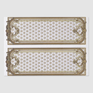 Papel De Seda Mobiliário de Quadro Dourado Francês Desacoplado F