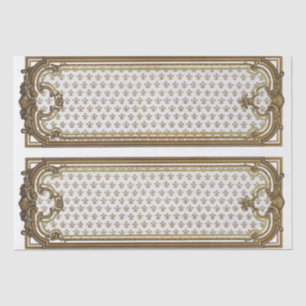 Papel De Seda Mobiliário de Quadro Dourado Francês Desacoplado F