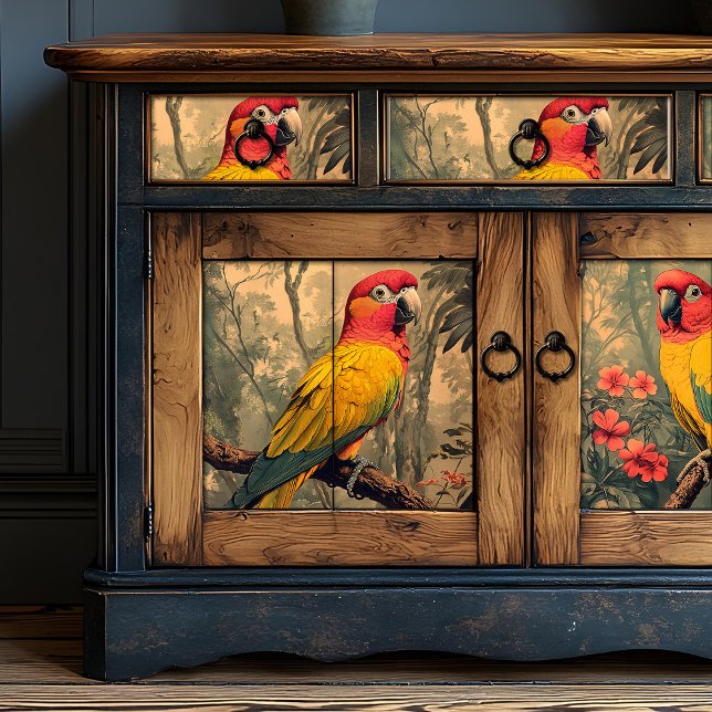 Papel De Seda Mobiliário Vitoriano de Cenoura Vermelho e Amarelo (Criador carregado)