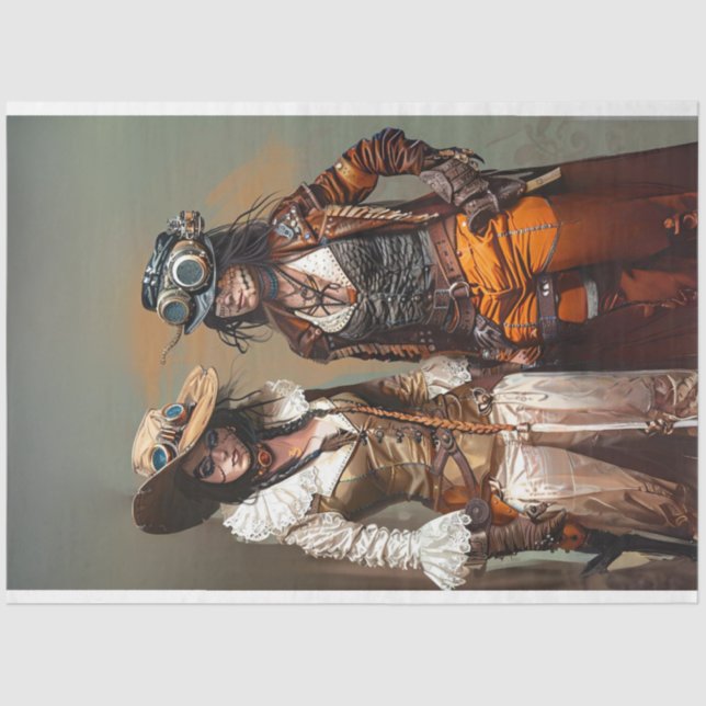 Papel De Seda Moças-Vestígios Duo e Descamação de Esfregões (Frente )