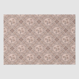 Papel De Seda Mocha Rococo Revival Mandala Geo Azulejo Diamond