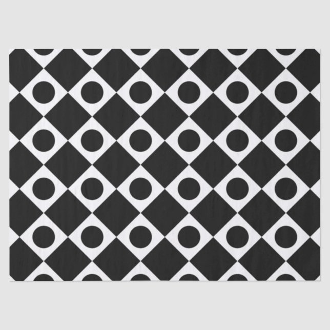 Papel De Seda Mod Retro 60's Black (Frente )