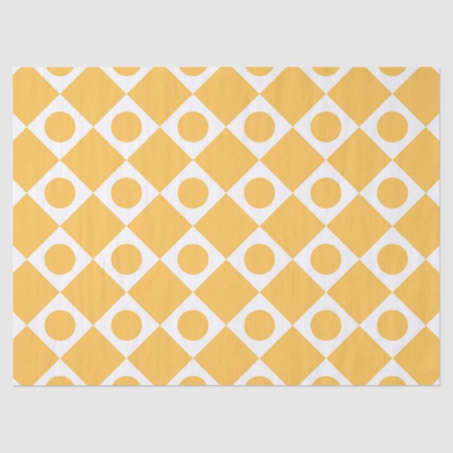 Papel De Seda Mod Retro 60's Mostarda (Frente )