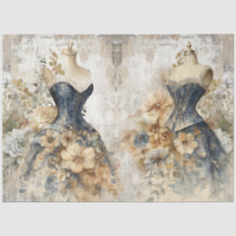 Papel De Seda Moda Floral de Ephemera, Menina, Afastada